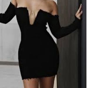 JLUXLABEL Plunging White Dress